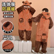 Woodcutter couple one-piece pajamas female student autumn and winter cartoon coral velvet plus velvet thickened home clothes men's loose coral velvet-YPF#3890# [zippered one-piece] L larger men's style [recommended 120-140Jin [Jin equals 0.5 kg]]