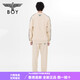BOY LONDON男女同款长裤logo印花学院风卡其色阔腿裤N15053 卡其色 XS