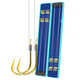Fish hook gold sleeve line double hook fishing finished product tied with genuine Iseni gold sea crucian carp special sleeve hook set S length 40-gold sleeve with thorn 45cm hook 4+5