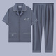 BSTB Brand Summer Men's Pyjamas Coton pur à manches courtes Style mince pour les jeunes en vrac plus taille de vêtements décontractés G3881 pantalon à manches bleues l recommandé 100-120 Jin [Jin est égal à 0,5 kg]