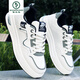 Woodpecker high-end men's shoes for summer new board shoes breathable sports casual shoes versatile soft sole waterproof trendy shoes Korean version white shoes Songke-9905 white and black 38