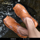 Rowilcs Brand Sandalias retro de verano Nuevas sandalias de cuero de cuero para hombres Sandalias de doble uso de hombres versátiles versátiles de playa casual de playa-marrón amarillo [9701 sandalias] 38