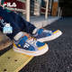 斐乐（FILA）童鞋儿童休闲鞋2025年夏季新款板鞋男女小童低帮帆布鞋潮 冠蓝色/海岸蓝-CW 24