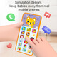 Yisheng Teaching Aids Beijing Select New English Children's Mobile Phone Toys Multifunctional Early Education Education Simulation Telephone Charging Intelligent English Learning Toy Charging Mobile Phone [Orange]