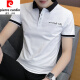 皮尔卡丹（pierre cardin）Polo保罗衫短袖男夏季轻奢高端翻领T恤半袖潮流修身商务休闲上衣 7029白色 M (约85-105斤可穿)