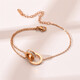 Anst Old Phoenix Gold Store Plated 18K Gold Titanium Steel Bracelet Style coréen Fashionable and Everypic Titanium Steel Bracelet Femmes 6627 Gold 20cm