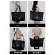 WEEKEIGHT Travel Storage Bag Waterproof Clothing Organizer Bag Portable Large Capacity Handbag Case Box Pull Black