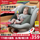 Beibex siège de sécurité enfant pour voiture universel 0-4-12 ans bébé bébé rotatif voiture isofix siège portable exclusif gris (interface rigide + sangle de traction + protection latérale)