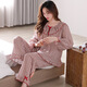 SHUO GU JIN official pajamas for women spring and autumn pure cotton long sleeve women autumn cotton large size autumn and winter thin casual home clothing X1517 whale ash M Recommended 80-100Jin [Jin equals 0.5 kg]