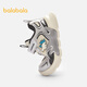 Balabala Baby Toddler Shoes Boys and Girls Sports Shoes Spring and Autumn 2025 New Breathable Mesh Shoes Fashionable, Cool and Comfortable Smoke Gray Silver 20301 24