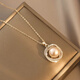 Pearl necklace micro-studded with diamonds bird's nest natural fresh water light luxury niche design pendant lock picture color