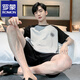 罗蒙（ROMON）睡衣套装男夏季新款短袖短裤青少年初中学生男款大码家居服两件套 HDE9928 L