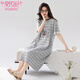 Modal nightgown for women 2025 summer new short-sleeved thin loose large size cute cartoon casual simple home dress Z653 L