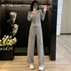 
MAGIOPY International Luxury High-end Brand 2025 Spring European Goods Gray Casual Sports Set Women's Fashion Age Reducing Long Sleeve Grey Two-Piece Set S (100Jin [Jin equals 0.5 kg])