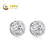 CHINA GOLD rhombus bead PT950 platinum earrings for women platinum ear piercing birthday gift for girlfriend and wife platinum weighs about 1.4g SF straight hair/branded gift box