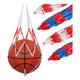 Basketball -Tasche Basketball -Netzback -Basketball -Basketbag Fußballnetz Netto -Tasche Sport Training Aufbewahrungstasche Basketballbeutel Bett blau rotes Netzbeutel 1 + 2 Ballnadeln