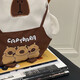 Sac de dessin animé sac école sac à dos kapibala nouveau sac de style sac de voyage sac à dos à la mode léger sur JS-9557 # blanc