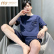 
Modal Men's Summer 2025 New Pajamas Pure Cotton Short Sleeve Home Suit Men's Teenagers Summer Summer Large Size HDE-9922 L