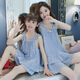 Heyu Girls Sustagante pijama en verano algodón delgado y lindo niña niña bebé padre-hija-hija madre suspender de verano # 11303 # flor de albarico 170 8 # código 90-105cm 30Jin [Jin es igual a 0,5 kg]