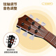 GQP Ukulele kann 21-Zoll-Schüler für Anfänger Simulation Small Gitarre 6-12 Jahre altes Männerspielzeug mit hohem Auftritt 25 Zoll 6-Saiten-Sonnenuntergang Yellow Children's Version + Tutorial spielen