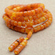 Fat Donglai's same authentic natural beeswax bracelet, old barrel beads 108 Buddha beads, Polish amber necklace, rosary bead bracelet, collection grade barrel beads 10x8mm, men's style, 108 pieces