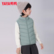 Yaya (YAYA) children's down vest for boys and girls, autumn and winter wear inside and outside, medium and large children's clothing, light school uniform artifact vest jacket K gray blue 130 /64