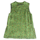 Flower Shadow Yaoyao Mejora de nuevo estilo chino seda jacquard fragancia nube de nubes top para mujeres con chaleco sin mangas sin mangas clip de caballo pequeño longitud media e50790 verde regular s