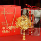 Cup Horse Bride Hochzeitsblüten mit Blumen Hochzeit DIY Golden Neu Hochzeit XiUhe bester Freund Chinesischer Gold Goldener Zweig Jade Leaf (fertiges Produkt + High-End-Geschenkbox)
