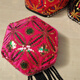 Gisailun Xinjiang hexagonal hat dance Uyghur national braid Uygur children hexagonal performance headdress hat adult red hat plus 12 pieces