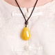 Shi Yue jewelry collection grade natural raw mineral beeswax pendant made of Russian material for men and women, chicken oil yellow and white flower beeswax 2-4 grams