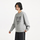 Hot Air Jacke für Frauen 2025 Herbst Neues Frauen -Retro -Muster lässig und vielseitig amerikanischer Retro Sweatshirt 09 Gray S