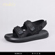 
rowilcs brand new sandals men summer fashion versatile soft sole beach shoes teenagers wear waterproof comfortable sandals men black 6187 38