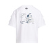 Adidas (adidas) Camiseta de ropa para niñas para niños 25 Summer 101 Spot Dog Article Estilo de marca Embellido Agodón puro de algodón corto KG6626 KG6625 White 165 (Etiqueta 164)