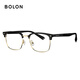 Bolon Tyrannosaurus Brille Myopia Gläses Rahmen Business Eyebrow Rahmen optischer Rahmen, der vielseitig für Männer und Frauen BJ6172 B12 Golden Gloss Black Rahmen + Yishi Road 1.67A4 (empfohlen innerhalb von 800 Grad)