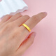 YINXIANGRONG gold couple rings A pair of men's and women's square mouth 999 pure gold 520 Valentine's Day gift for girlfriend and wife Square mouth ring No. 22 ring mouth about 1.2g