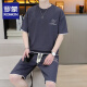 Romon Casual Sports Set Waffle Summer Shorts de verano para hombres Camiseta de manga corta para hombres Set [set] 6182 White M (sugerido 95-115Jin [Jin es igual a 0.5 kg])