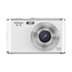 Songdian (SONGDIAN) digital camera front and rear dual camera 6400W high-pixel student camera vlog campus portable mini card machine can be transferred to mobile phone Glacier White 128G memory