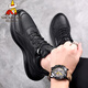 
Scarecrow (MEXICAN) lightweight, breathable, odor-proof, waterproof, and anti-slip work shoes, soft leather sports and casual shoes for work men's shoes, large size 4546 9901 black 39