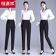 Hengyuanxiang Harun Hosen Frauen 2025 Neue Sommer hohe Taille Slim Loeter Casual Sports Black Small-Foot Carots Hose Black [gute Qualität] Neun-Punkte [80-95]