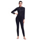 TOIXI BRORY3MM wetsuit cold-proof gelcoat thickened large size one-piece wet long-sleeved coach sports swimsuit for men and women black four-piece set C 3mm L (suitable weight 144-160Jin Jin equals 0.5 kg)