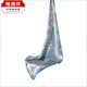 Hengyuanxiang 2025 Sinn 53 cm Maulbeerbeerbeschalel Seidenschal gebundener Hals Frauen modische und vielseitige quadratische Schalblinse Blue Graffiti Linien 53*53 cm