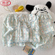 
LangSha (LangSha) three-piece set of cherry bear pajamas for women for summer short-sleeved cute cartoon loose cloud cotton summer home clothing set JS-9904# Corgi-Three-piece set Short-sleeved top + M size 155-162 Weight 100 Jin [Jin equals 0.5 kg]