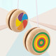 Mai yi Traditional en bois pour enfants Yoyo Elementary Élève Yoyo Toy Yoyo Small Gift Entry Boys and Girls Wood Yoyo en bois massif (arc-en-ciel rouge)