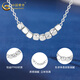 CHINA GOLD pt950 platinum necklace women's light luxury platinum small sugar cube set chain Valentine's Day birthday gift for girlfriend and lover small sugar cube set chain approximately 3.05g