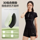 李宁（LI-NING）泳衣女士分体式两件套游泳衣温泉显瘦保守游泳装备1602黑色3XL