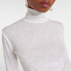 Norma Kamali Rippengestricker Rollkragenpullover P01063800 Weiß XXS CN 155/80