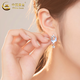 CHINA GOLD S925 Silver Monthly Butterfly Earrings Women's Cool Feeling Star Moon Earrings Valentine's Day Birthday Gift for Girlfriend Delivery Today/Next Day Monthly Butterfly Earrings