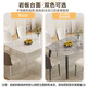 Table à manger de printemps Shanglin Modern Simple Dining Table Chaise combinaison Rock Board Table à manger domestique 1,3 m + 4 Chaises de cuir luxueux légers 701-1-34