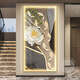 TURBOSUN corridor end simple decoration painting high-end Jiuyu picture lamp entrance entrance decoration painting creative accessories JK-1283-Jiuyu 110*220 gold without light + Korean crystal + inlaid