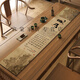 LuodaBAN (LUODABAN) Thousand Miles Jiangshan Tu Table Flag Tea Table New Chinese-style Zen Tea Table Padding Cloth Absorbent Tea Table Table Cloth Long Strip Jingxin-NG-12048 30*120cm [Thickened and anti-slip]
